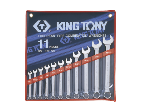 Combination inch wrench set - 11pcs