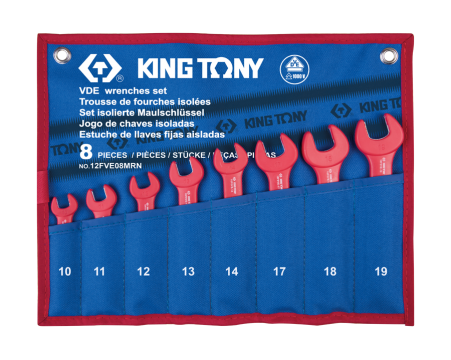 VDE insulated open end wrench set - 8 Pcs