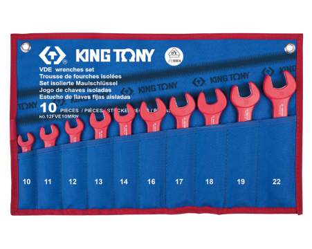 VDE insulated open end wrench set - 10 Pcs