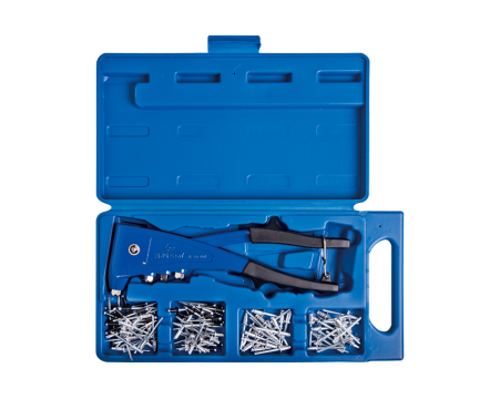 Manual riveting pliers with rivets Set - 121 pcs