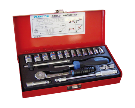 1/4' Socket set metric size with accessories - 18 