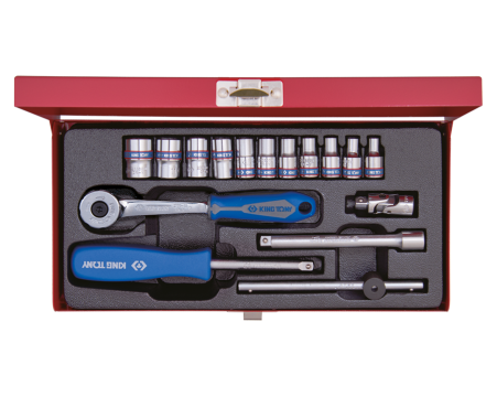 1/4' Socket set metric size with accessories - 16 