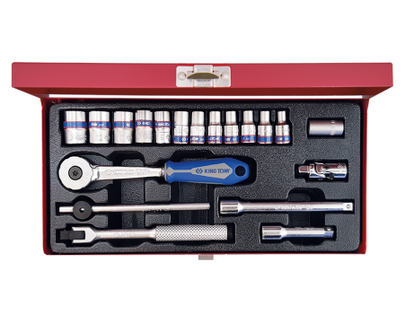1/4 ' Socket set metric size with accessories - 19