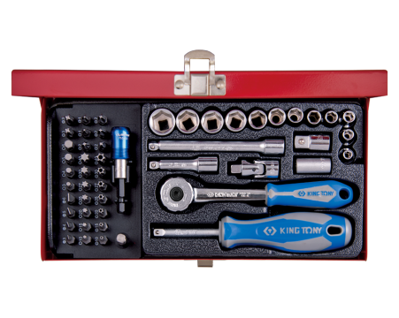 1/4' Socket set metric size with accessories - 51 