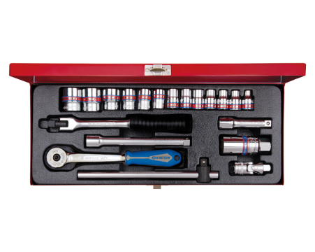 3/8' Socket set inch size with accessories - 20 pc