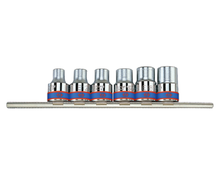 1/2' TORX® socket set on a rail - 6 pcs