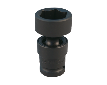 1/2' 6 points standard metric impact socket with j