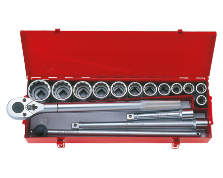 3/4' Socket set metric size with accessories - 16 