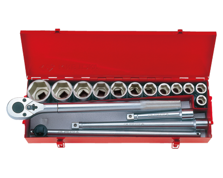 3/4' Socket set metric size with accessories - 16 