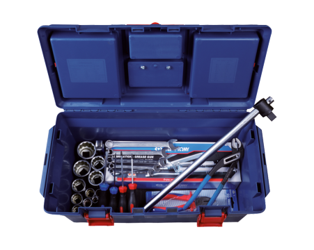 Complete plastic tool box in inch - 28 pcs