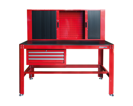 Workbench with roll door cabinets and drawers (PRO