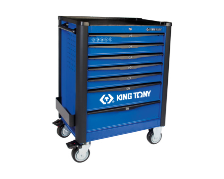 Blue BUMPER+ tool trolley - 7 drawers
