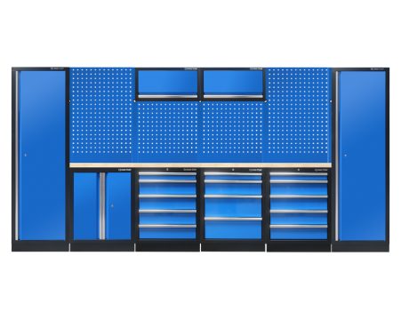 Mobiliario para taller completo (negro/azul/madera