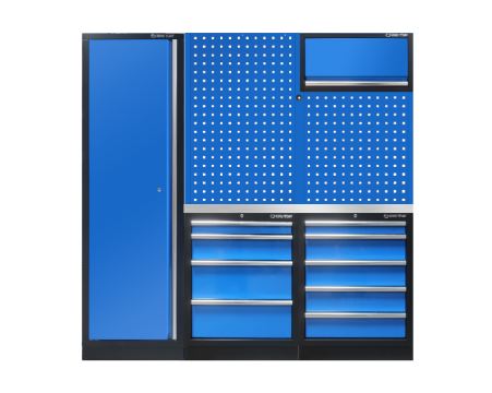 Full workshop storage solution (black/blue/stainle