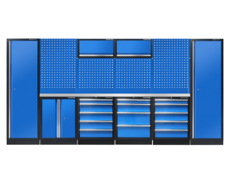 Full workshop storage solution (black/blue/stainle