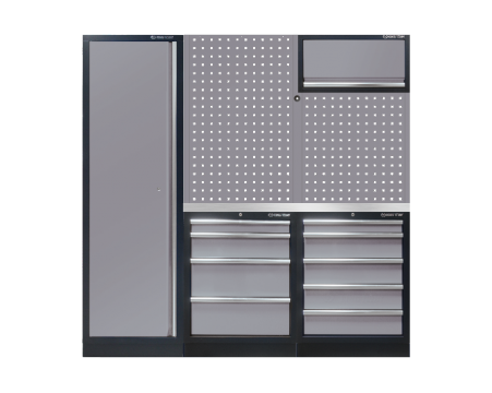 Mobiliario para taller completo (negro/gris/acero 