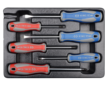 Slotted and PHILLIPS® screwdriver module set - 6pc