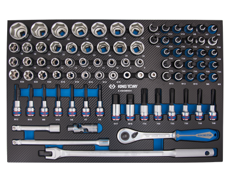 1/2' Socket set and accessories metric with Hex, T