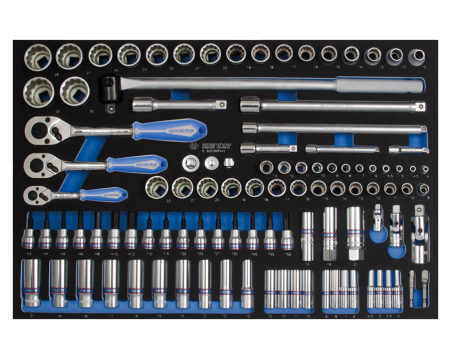 1/4', 3/8' and 1/2' socket set and accessories - 1