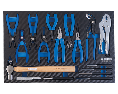 Impact tools and pliers EVAWAVE foam tray - 17 pcs