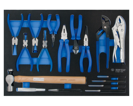 Impact tools and pliers EVAWAVE foam tray - 17 pcs