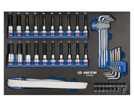 EVAWAVE set with hex keys, 1/2' bit sockets and 1/