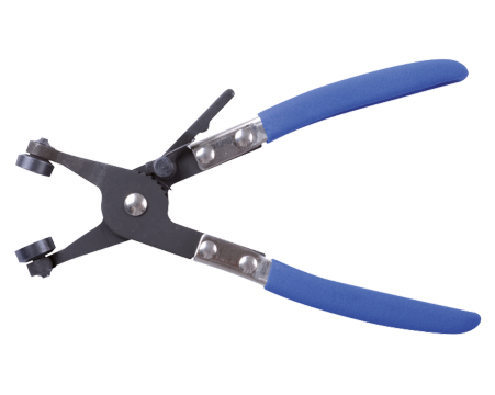 Straight pliers for self-locking collars