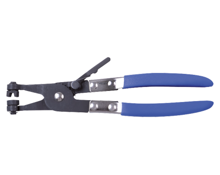 Straight pliers with split tips for self-tightenin