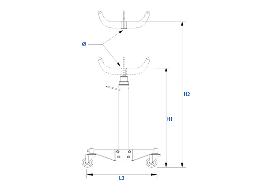 Hydraulic transmission jack with telescopic cylinder ARSStore