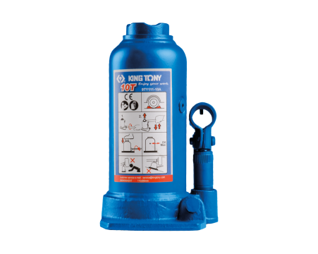 Hydraulic bottle jack with single lift and extensi