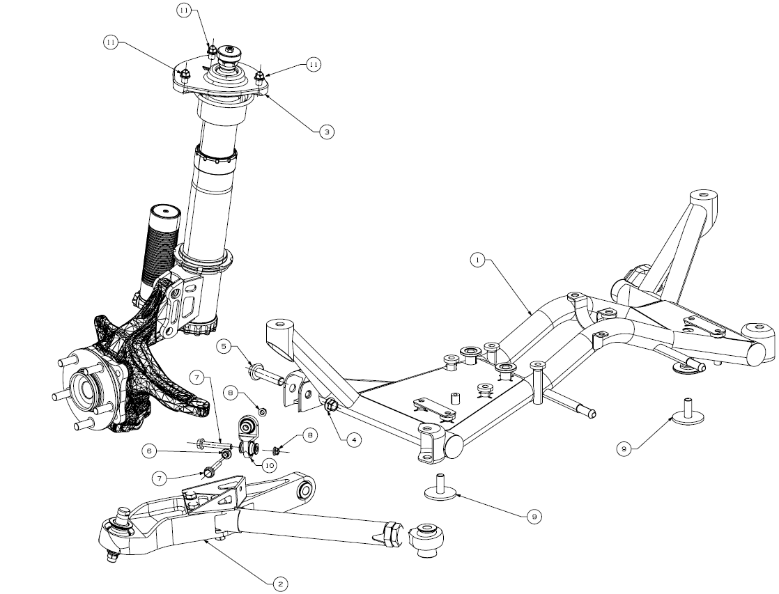 Front suspension assy